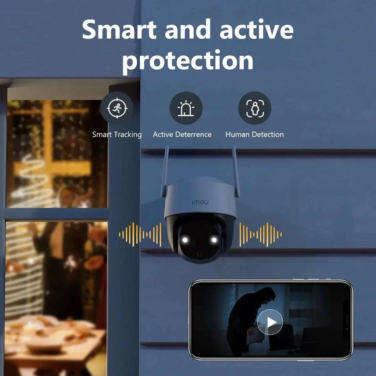 IMOU Cruiser SE Plus Outdoor PTZ WiFi Camera - Color Night Vision AI Detection - stepyours.com