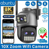Abuntu 15MP 8K PTZ WiFi Outdoor Camera - 10X Zoom AI Human Detection - stepyours.com