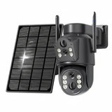 Solar WiFi Security Camera Outdoor Dual Lens 8MP 4K HD with Built - in Battery - stepyours.com