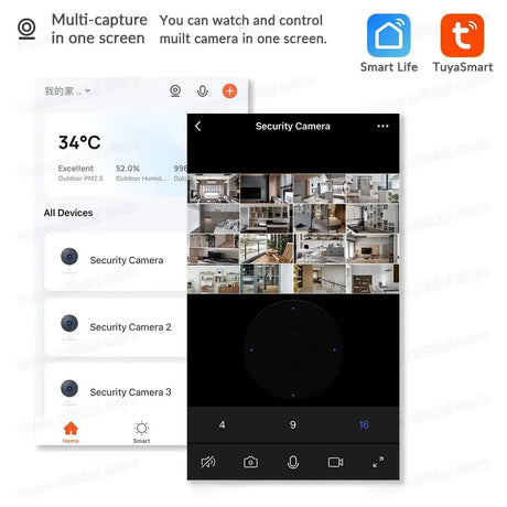 Fuers 5MP WiFi Camera Tuya Smart Home Security Monitor - Tredruns