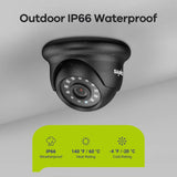 SANNCE 2Pcs AHD 1080P CCTV Security Cameras Set Black