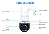 Hiseeu 4K 8MP PTZ WiFi IP Camera With 8X Zoom Night Vision And Smart Detection - stepyours.com
