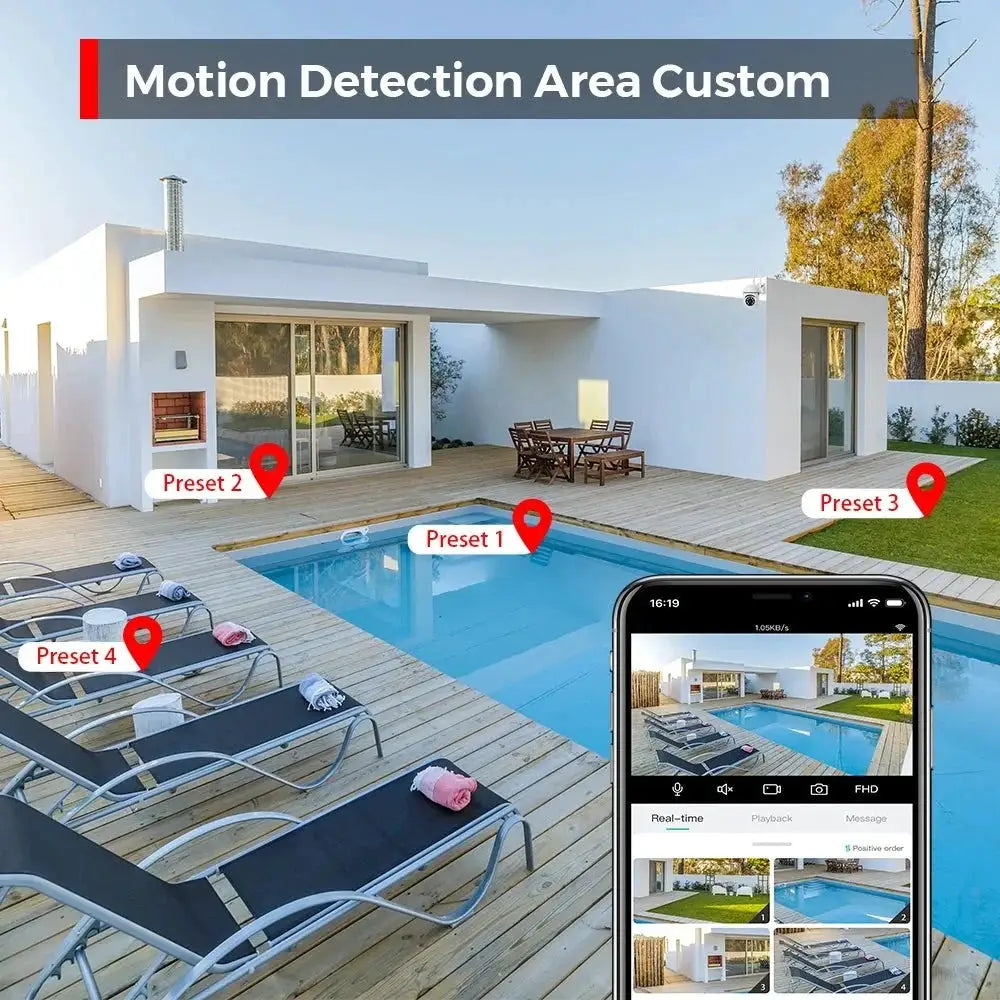 Smart 4MP Wireless Outdoor PTZ Camera With AI Auto Tracking Night Vision - stepyours.com