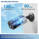 ALEVIO 2.5K Solar Outdoor Wireless Security Camera - AI Detection - stepyours.com