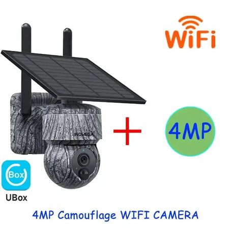 INQMEGA Solar Powered PTZ Camera 5MP 4MP WiFi 4G CCTV With Two Way Audio - stepyours.com