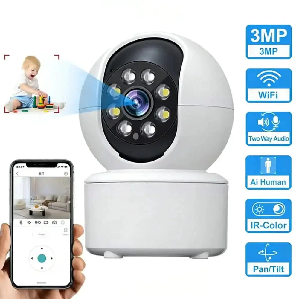KaiAqua Pet Camera - 360 Degree Pan And Tilt, 5G And 2.4GHz WiFi, Night Vision - stepyours.com
