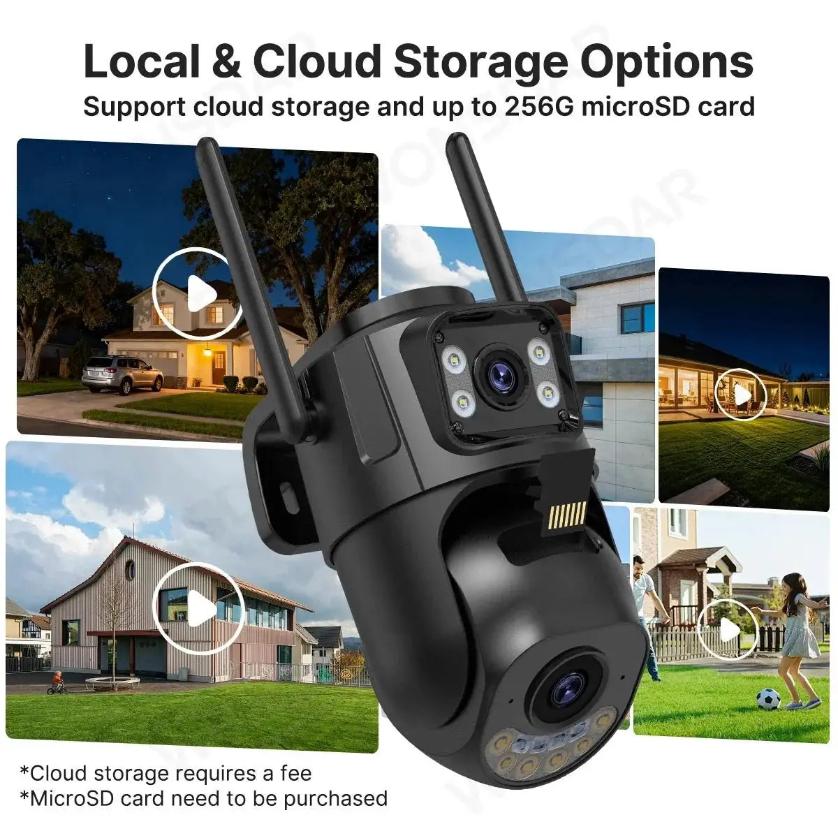 External WiFi PTZ Camera Dual Lens - Outdoor 2.4Ghz And 5Ghz WiFi Auto Tracking - stepyours.com