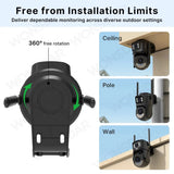 External WiFi PTZ Camera Dual Lens - Outdoor 2.4Ghz And 5Ghz WiFi Auto Tracking - stepyours.com
