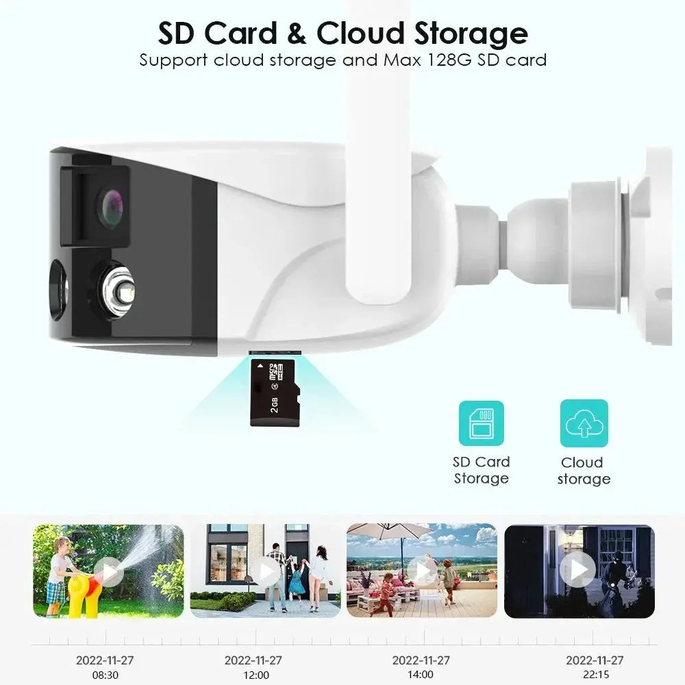 Besder 8MP 4K Dual Lens WiFi IP Camera AI Human Detection Outdoor Security - stepyours.com
