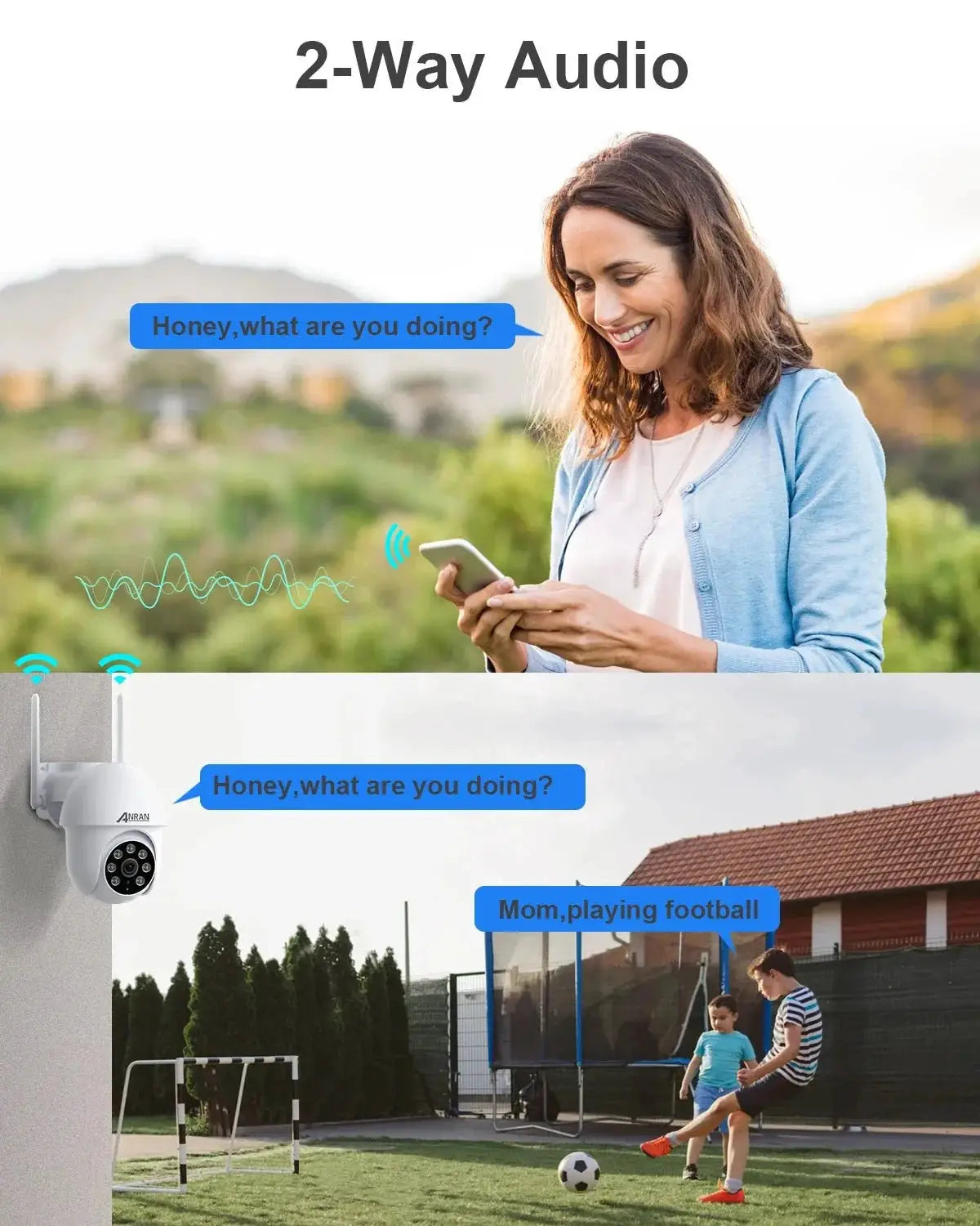 ANRAN 5MP Wired Security Camera With Dual Band WiFi 24x7 IP66 Alexa Compatible - stepyours.com