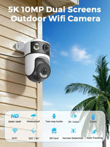 O - KAM 10MP Dual Lens PTZ WiFi Camera - AI Humanoid Detection and Auto Tracking - stepyours.com