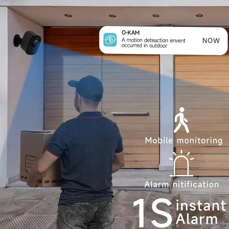 NOCCLILI Wireless Outdoor Security Camera - 2K Battery Powered WiFi Motion Siren - stepyours.com