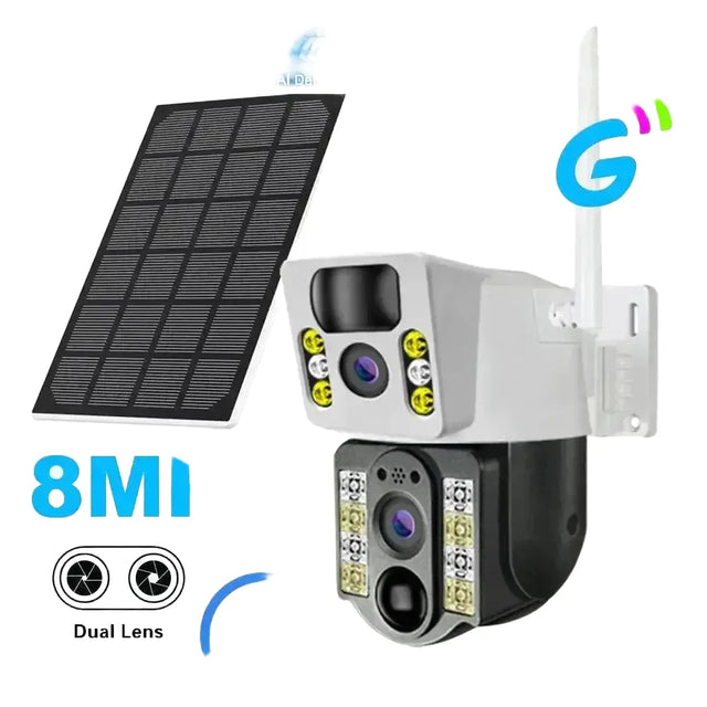 4K Solar CCTV Camera With Advanced Human Detection 10x Zoom