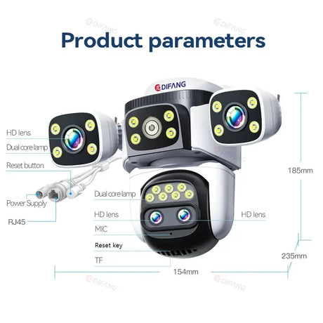Smart Outdoor WiFi 6 Camera 20MP 10x Optical Zoom PTZ Auto Tracking Waterproof - stepyours.com