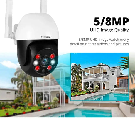 Fuers 8MP 4K Outdoor IP Camera - Auto Tracking And AI Human Detection Tuya Smart - stepyours.com