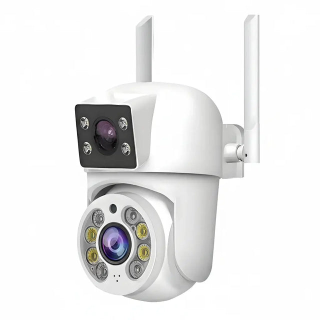 Tuya 8MP WiFi IP Camera PTZ Dual Lens Dual Screen Color Night Vision AI Alerts - stepyours.com