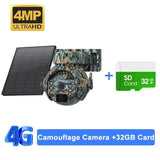 Shiwojia 12X Zoom 4K Solar Camera With Dual Lens 4G 360 Degree View - stepyours.com