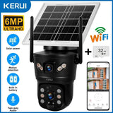 KERUI Outdoor Solar - Powered Dual - Lens Security Camera - 6MP 4G WiFi CCTV - stepyours.com