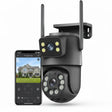 Icsee 8MP WiFi PTZ CCTV Camera Dual Screen Auto Tracking Night Vision Outdoor - stepyours.com