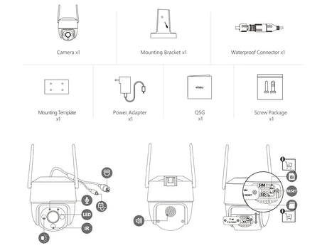 IMOU Cruiser SE Plus Outdoor WiFi Camera AI Human Detection Night Vision - stepyours.com