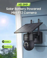 Tuya 3MP Solar Camera Outdoor WiFi Alexa 4G LTE SIM Light