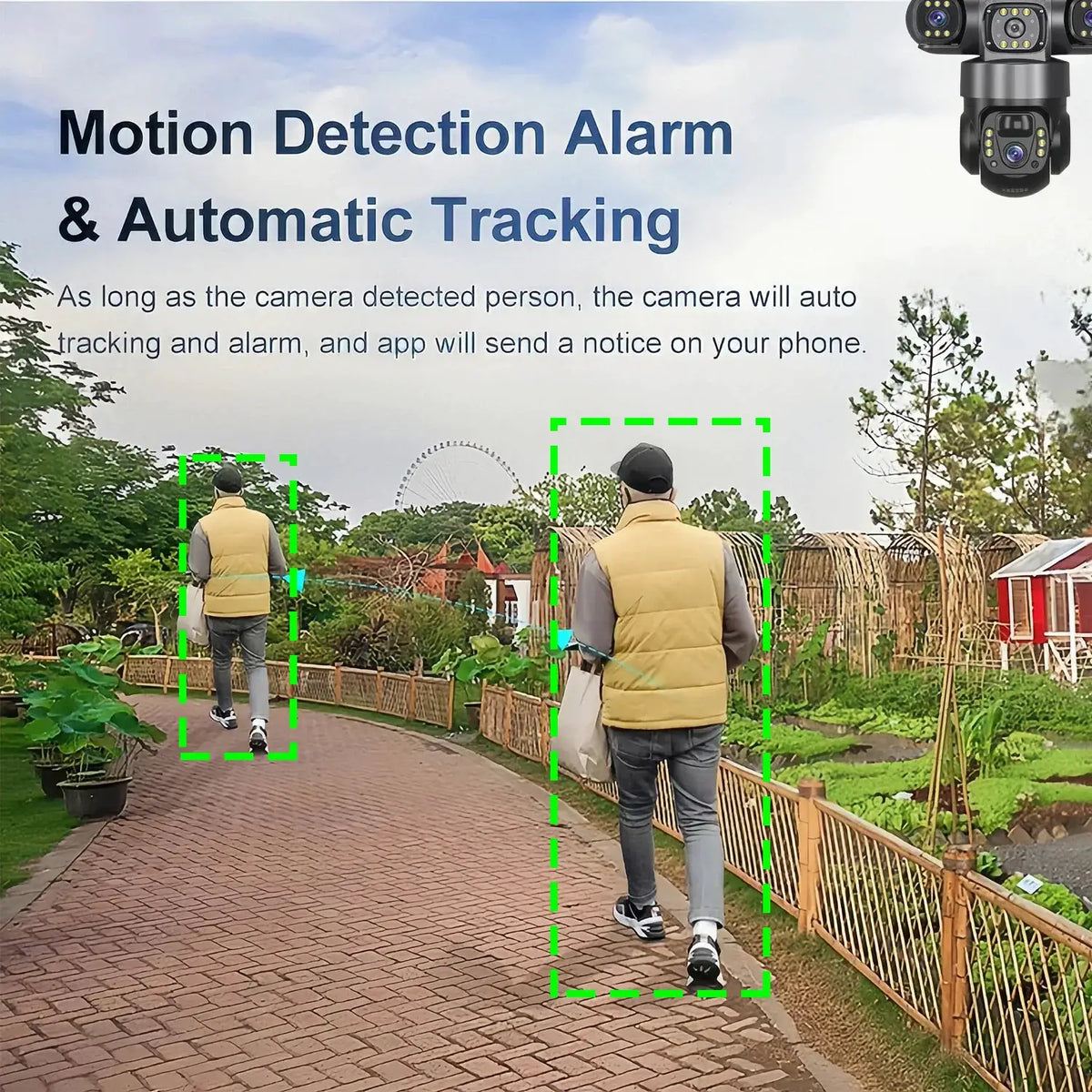 V380Pro 3 Lens WiFi Solar Camera 360 Outdoor Waterproof Security - stepyours.com