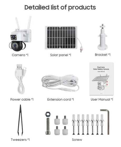 Shiwojia 6MP 4G Solar Security Camera Outdoor Surveillance