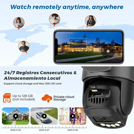 BESDER 5K 10MP WiFi PTZ Outdoor AI Human Detection CCTV Camera 4K IP66 - stepyours.com
