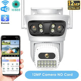 12MP Outdoor WiFi Camera - With 3 Lens PTZ AI Tracking For ICSEE App - stepyours.com