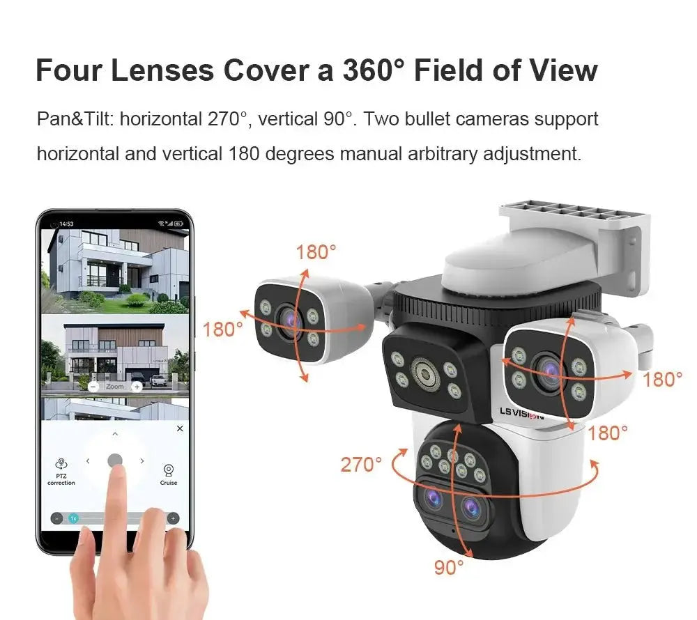 LS Vision LS - WL320 - 10X Outdoor PTZ Camera With Auto Tracking AI Pro - stepyours.com