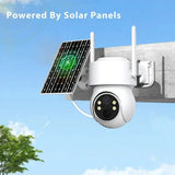 WiFi PTZ Solar Outdoor Camera 3MP 355 Pan 90 Tilt With iCsee App - stepyours.com