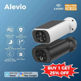 Alevio 2.5K Outdoor Solar Camera Wireless AI Security With Night Vision Hooks - stepyours.com