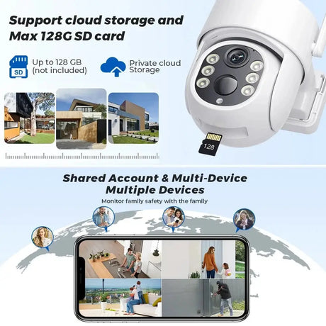 ICSEE 5MP Solar Wireless Outdoor Camera 7800mAh Battery 365 Day Standby - stepyours.com