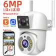 Tuya 8MP WiFi PTZ IP Camera With Dual Lens And Dual Screen Night Vision Outdoor - stepyours.com