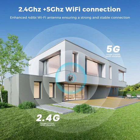 BESDER 15MP WiFi PTZ Outdoor Camera - Dual Screen, 10X Zoom, AI Human Detection - stepyours.com