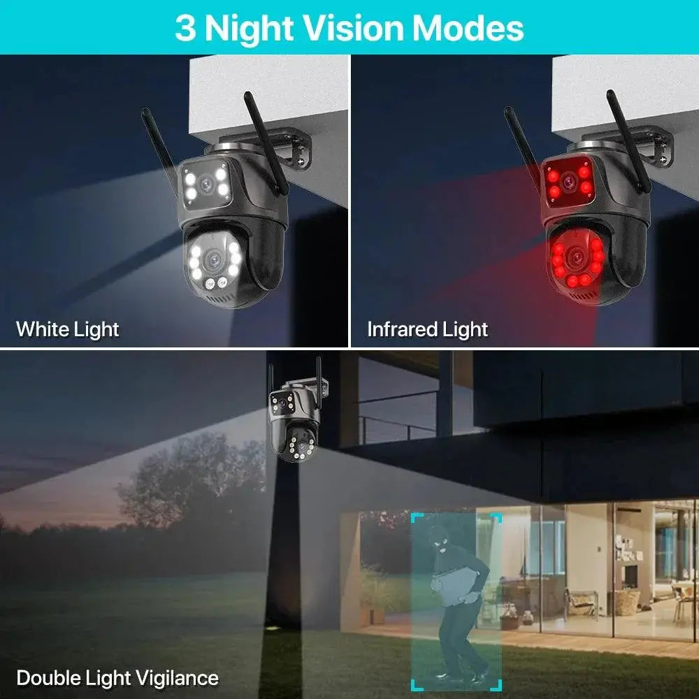 4K AI Outdoor PTZ Security Camera With Auto Tracking Lens