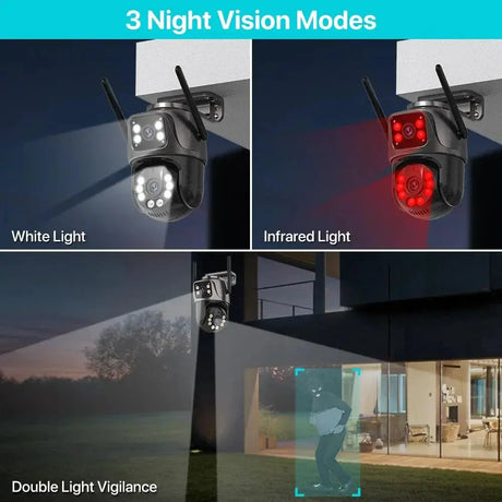 4K AI Outdoor PTZ Security Camera With Auto Tracking Lens