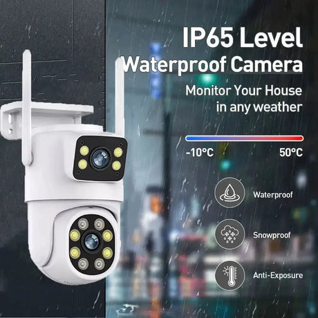 10MP Dual Lens Tuya WiFi Camera PTZ Outdoor 4K Security Camera With AI Tracking - stepyours.com