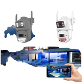 8MP 4K PTZ WiFi Camera - Dual Lens With Dual Screen AI Tracking Surveillance - stepyours.com