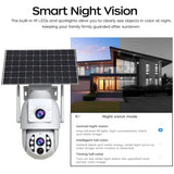JOOAN Solar Wireless Outdoor Camera Dual Lens with 2 Way Audio CCTV - stepyours.com