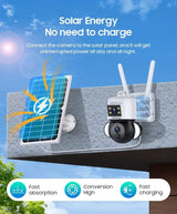 Shiwojia 6MP 4G Solar Security Camera Outdoor Surveillance