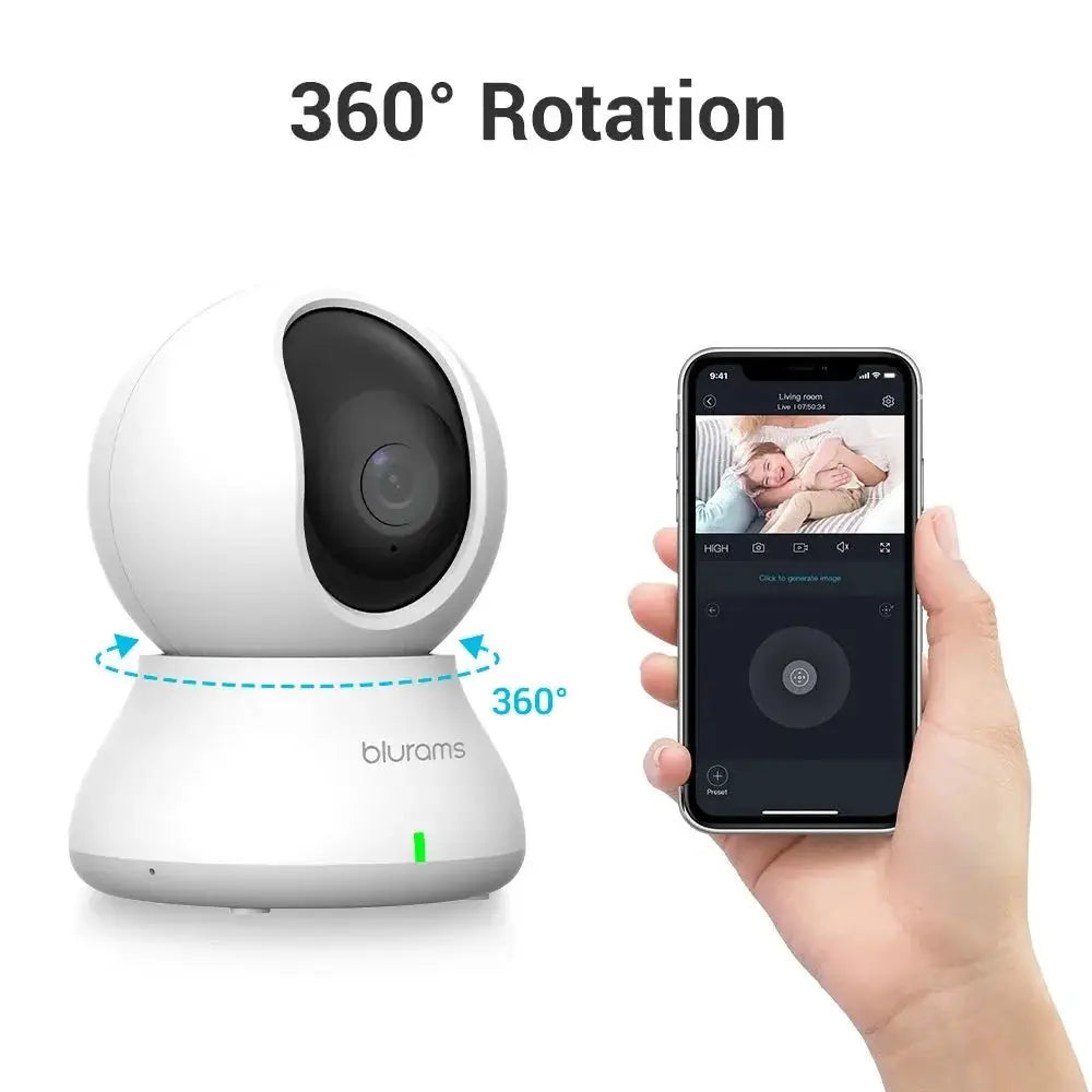 BoyKeep Baby Monitor Camera 2K HD Motion Detection And Two Way Audio 360 View - stepyours.com