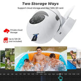 4MP Outdoor WiFi Camera PTZ 2K HD AI Auto Tracking Night Vision - stepyours.com