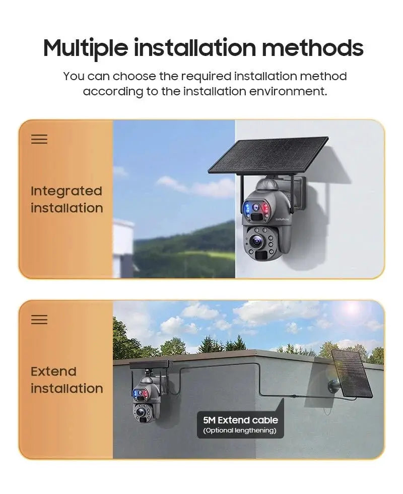 SHIWOJIA Solar 4G Security Camera With 360 Night Vision And 36X Zoom - stepyours.com