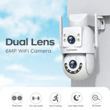 Lenovo 4K Outdoor WiFi Surveillance Camera Dual Lens PTZ IP - Tredruns