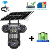 V380Pro 3 Lens WiFi Solar Camera 360 Outdoor Waterproof Security - stepyours.com