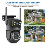 Icsee 8MP WiFi PTZ CCTV Camera Dual Screen Auto Tracking Night Vision Outdoor - stepyours.com