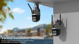 Outdoor WiFi PTZ Camera 8MP Dual - Lens 4K AI Tracking Dual Screen Night Vision - stepyours.com