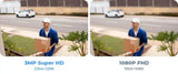 H View PIR Battery Powered Wireless Outdoor Security Camera 2K 3MP WiFi Siren - stepyours.com