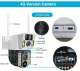 V380 Pro Solar 8MP 4K Wireless Camera - Dual Lens, 4G PIR Night Vision - stepyours.com